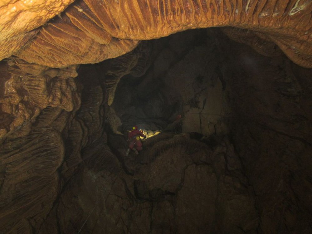Grotta Nino Prete - Sul pozzo prima della sala finale